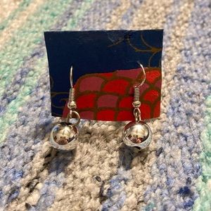 Silver drop earrings